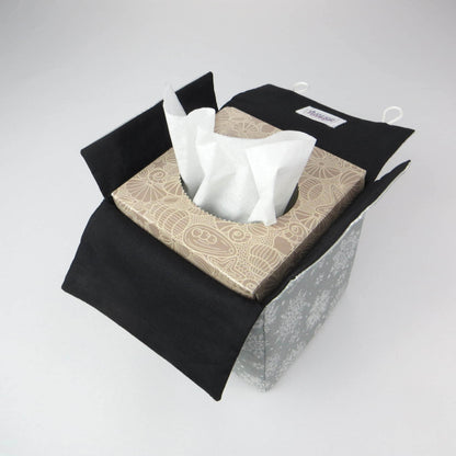 Interior view of square tissue box cover