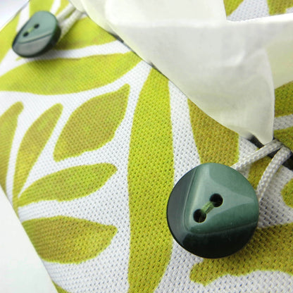 Cube Fabric Tissue Box Cover - Yellow Watercolour Leaves