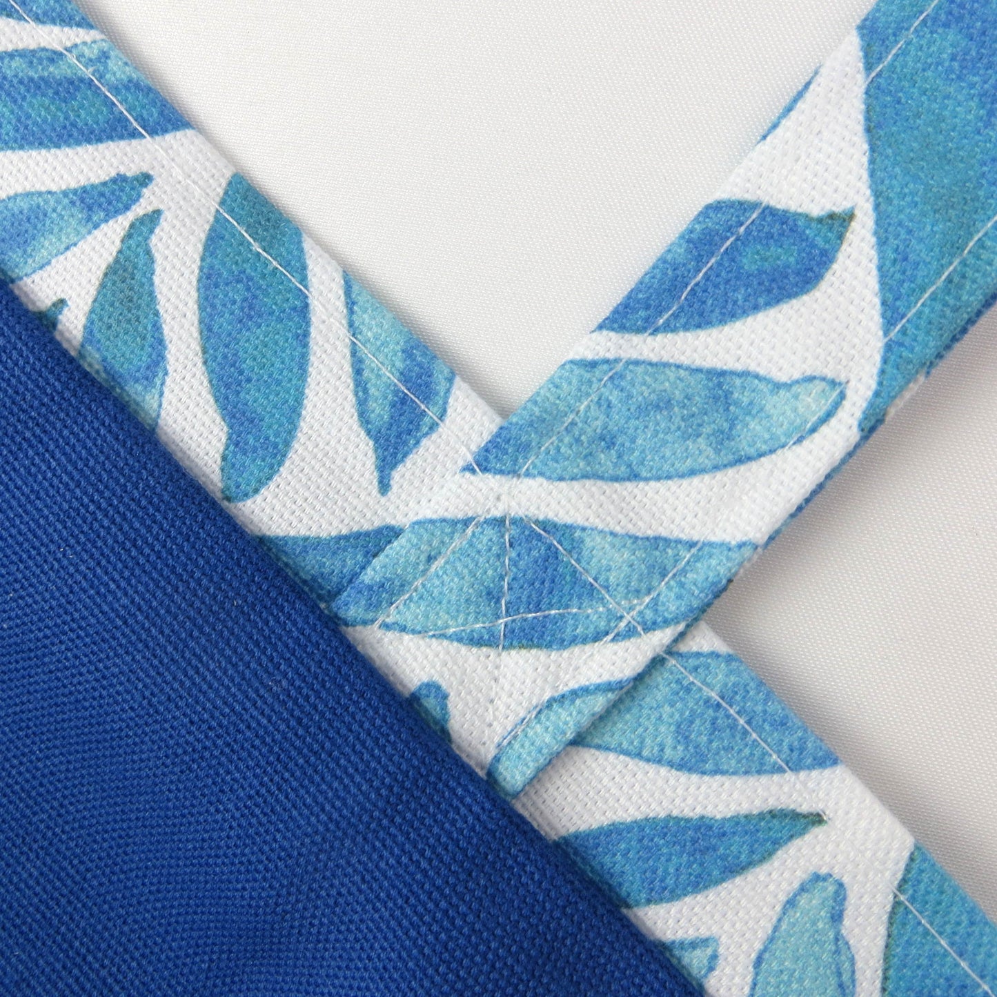 Mini Tote Bag - Blue Watercolour Leaves