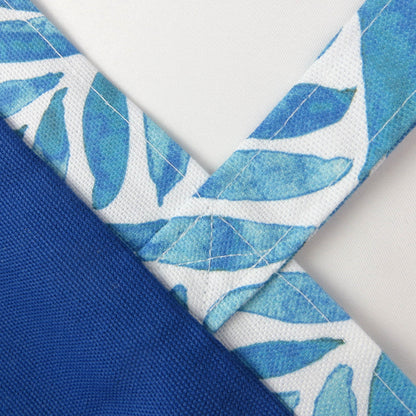 Mini Tote Bag - Blue Watercolour Leaves
