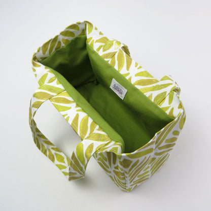 Interior view of a mini tote bag