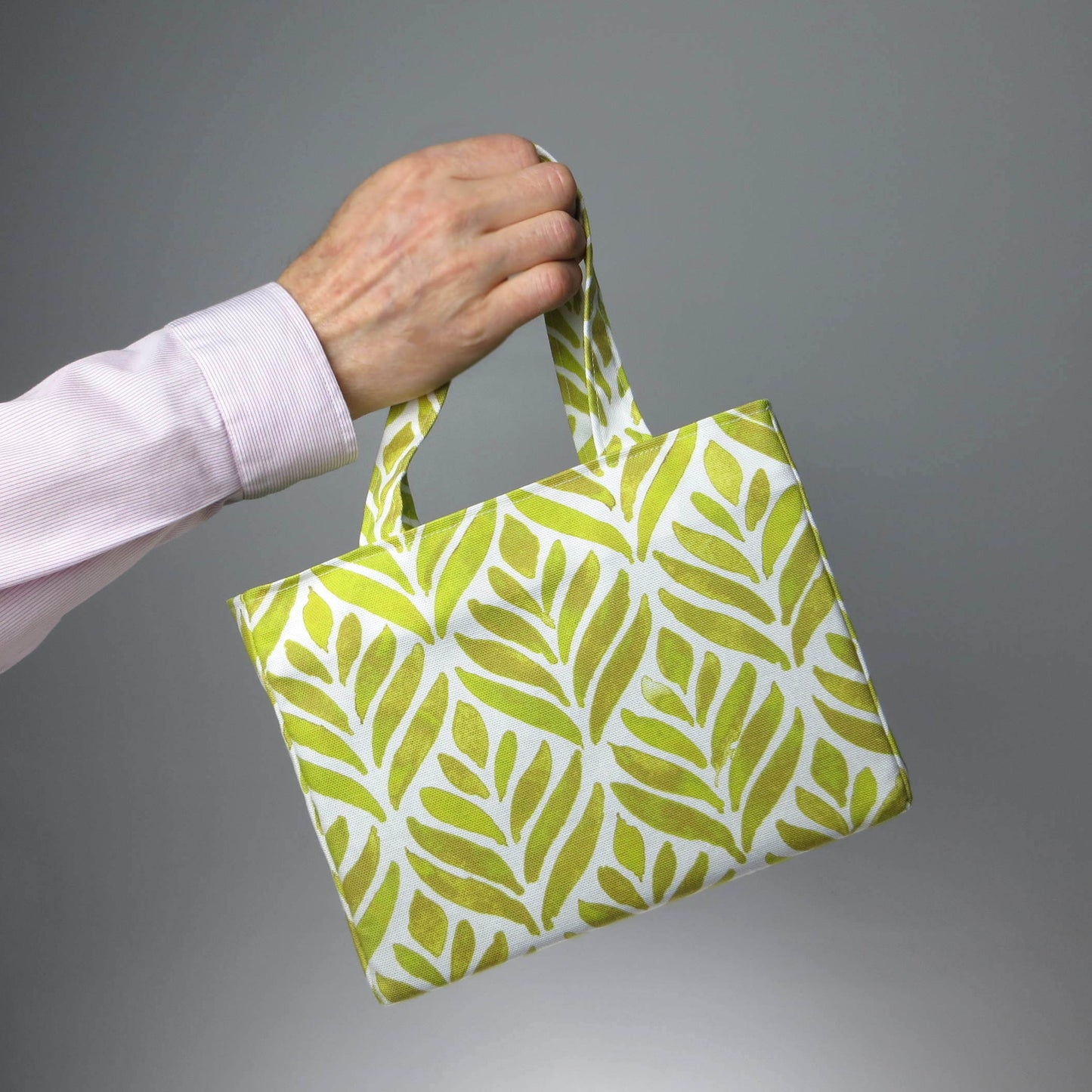 Hand held mini tote bag