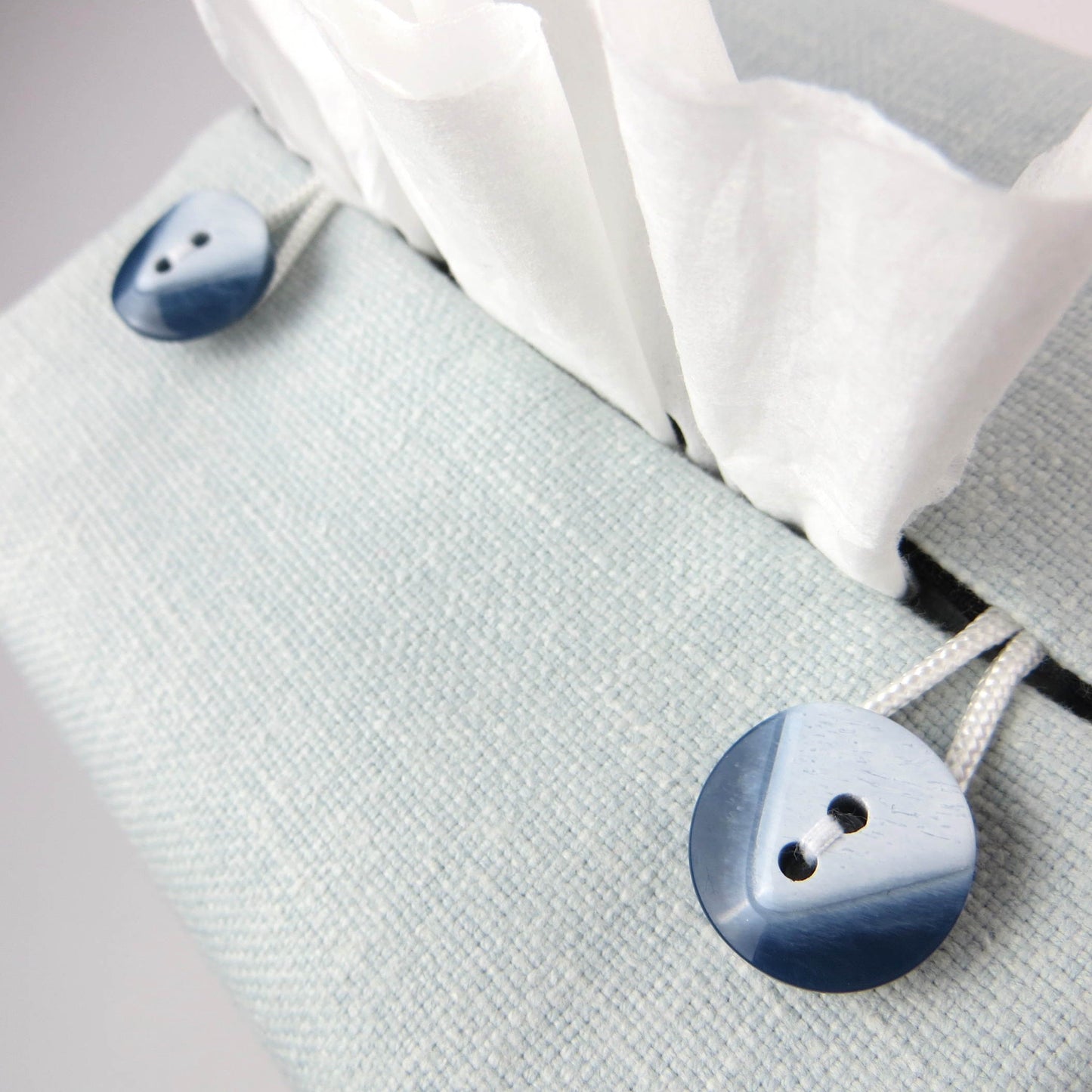 Cube Fabric Tissue Box Cover - Two Tone Blue