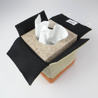 Interior view of square tissue box cover