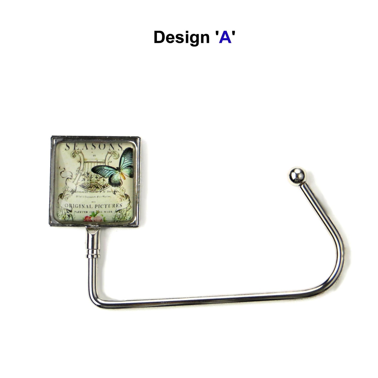 Handbag hook for hanging accessories on tables, ledges, and shelves