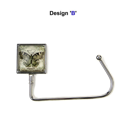 Handbag hook for hanging accessories on tables, ledges, and shelves