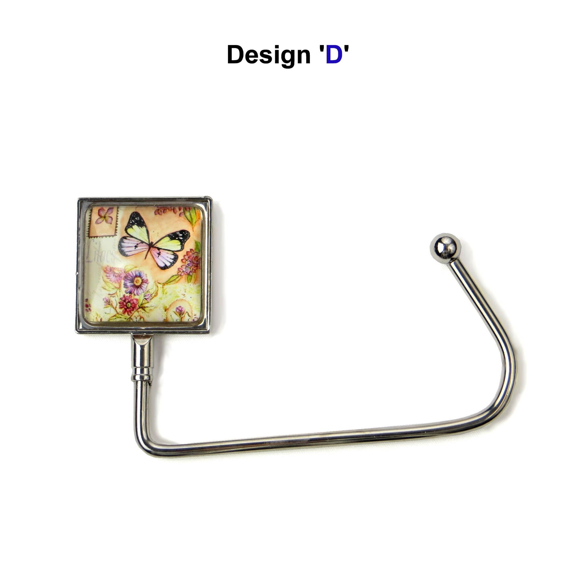 Handbag hook for hanging accessories on tables, ledges, and shelves