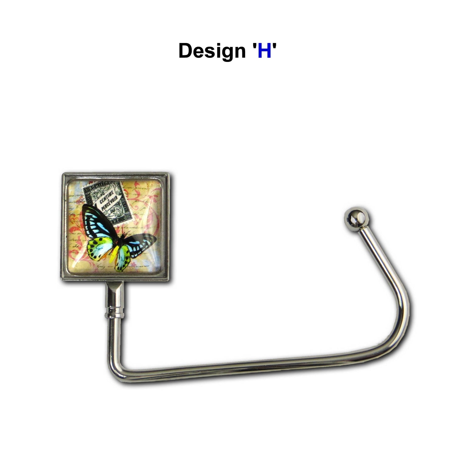 Handbag hook for hanging accessories on tables, ledges, and shelves