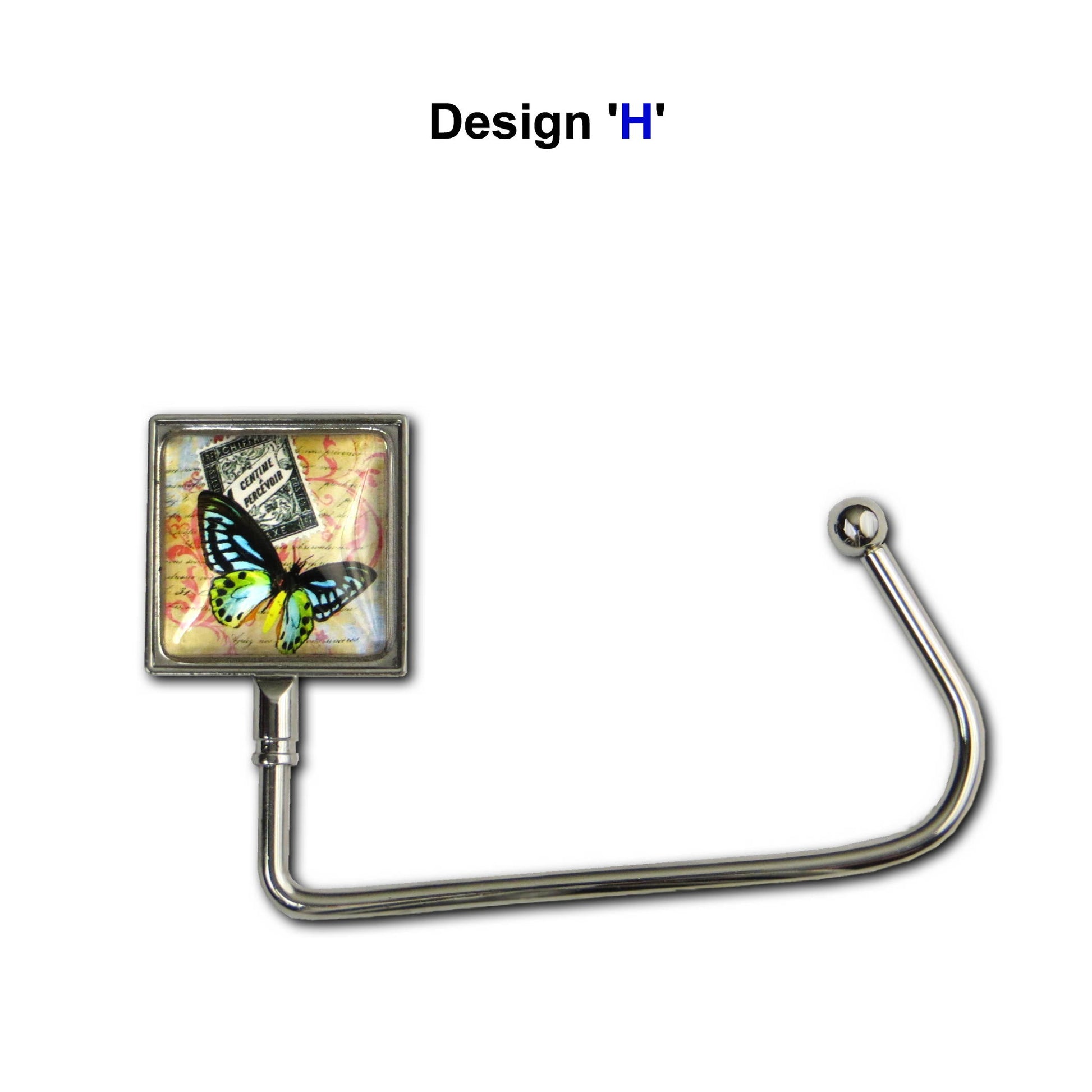 Handbag hook for hanging accessories on tables, ledges, and shelves