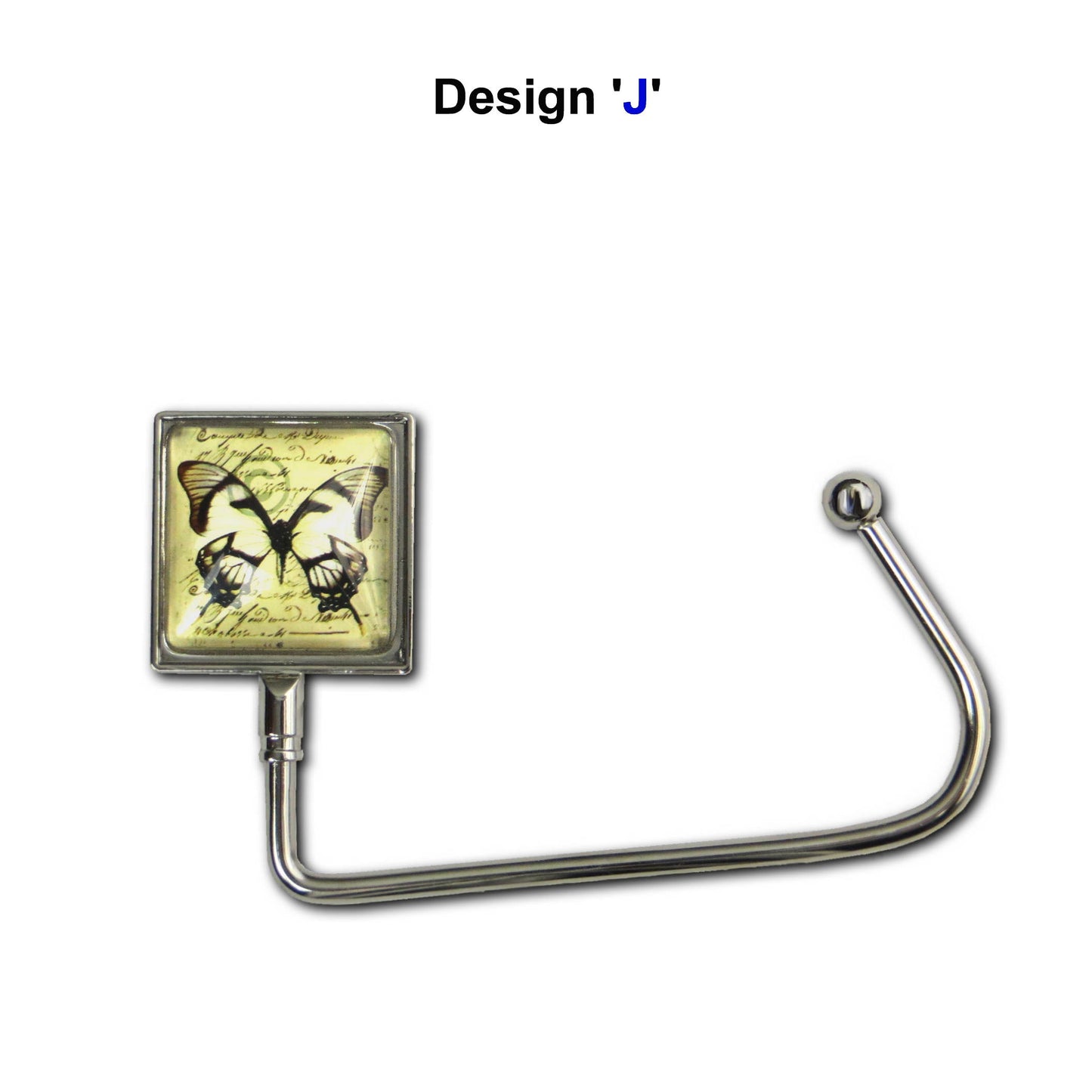 Handbag hook for hanging accessories on tables, ledges, and shelves