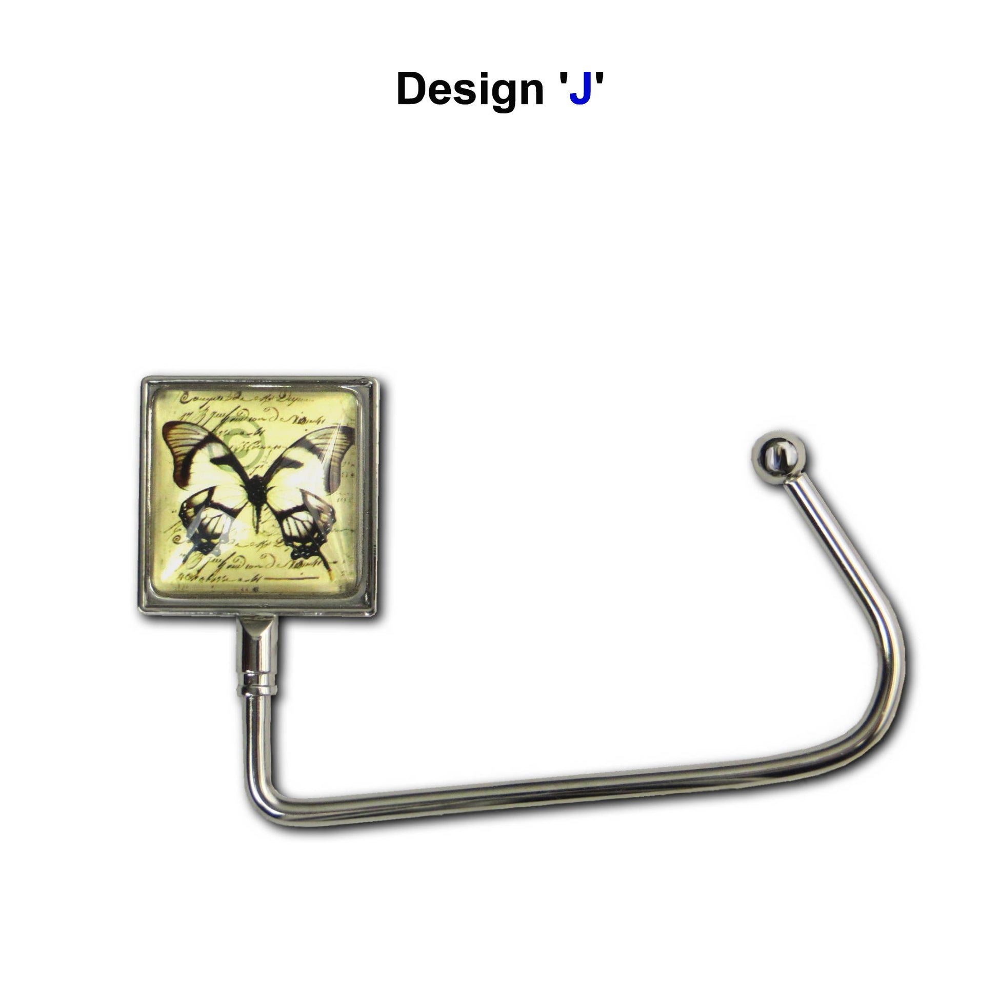 Handbag hook for hanging accessories on tables, ledges, and shelves