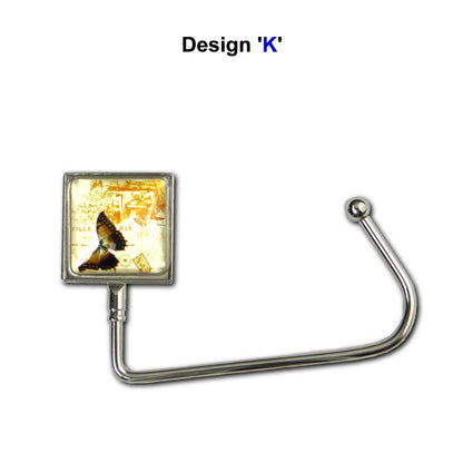 Handbag hook for hanging accessories on tables, ledges, and shelves