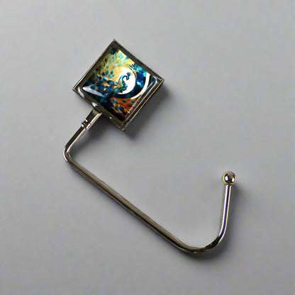 Handbag hook for hanging accessories on tables, ledges, and shelves