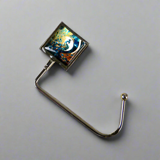 Handbag hook for hanging accessories on tables, ledges, and shelves