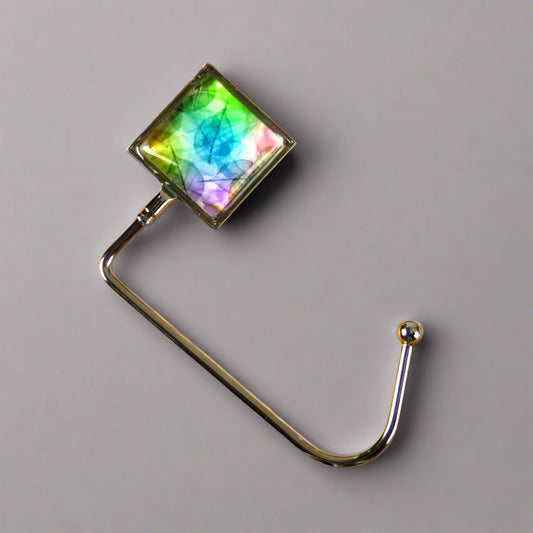 Handbag hook for hanging accessories on tables, ledges, and shelves