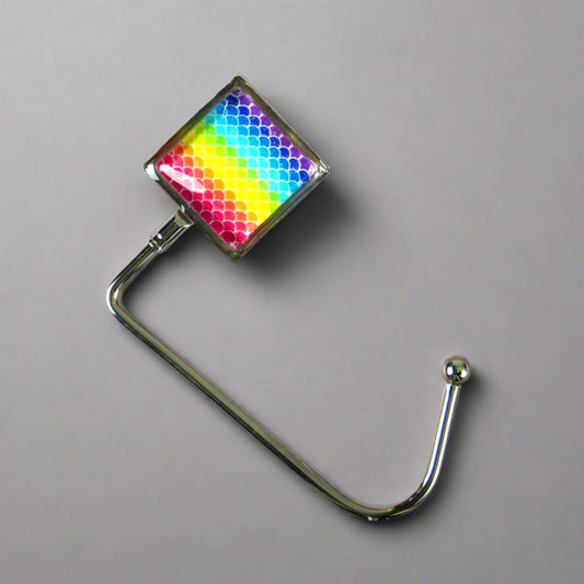 Handbag hook for hanging accessories on tables, ledges, and shelves